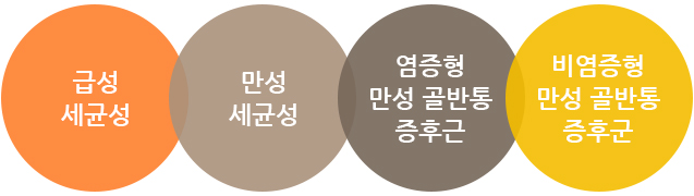 급성 세균성/만성 세균성/염증형 만성 골반통 증후군/비염증형 만성 골반통 증후군